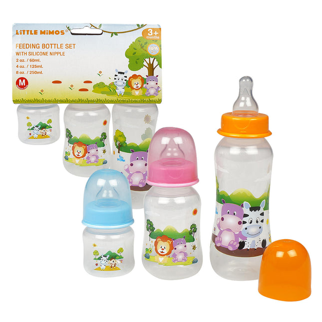 Little Mimos Baby Feeding Bottles 3's