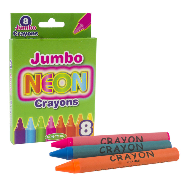 Jumbo Neon Crayons 8's