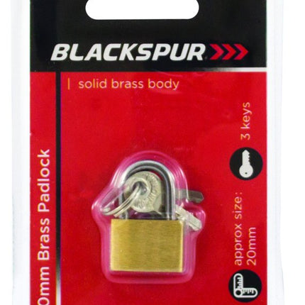 Blackspur Brass Padlock 20mm