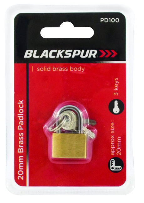 Blackspur Brass Padlock 20mm