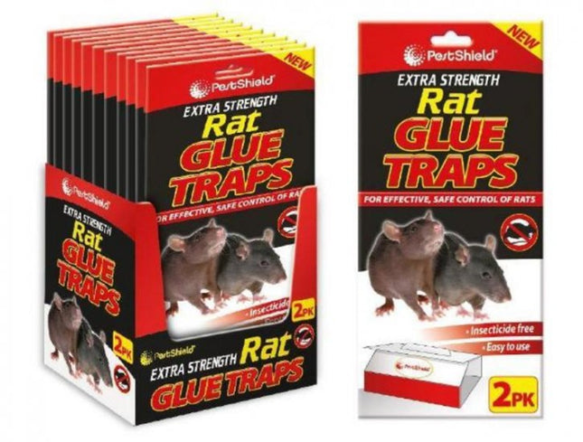 PestShield Extra Strength Rat Glue Traps 2pk