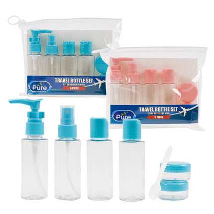 All Pure Bottle Travel Set Plastic 6pcs