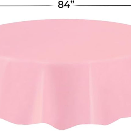 Unique Table Cover Lovely Pink Round 84in