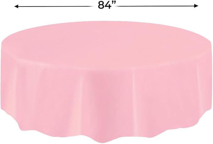 Unique Table Cover Lovely Pink Round 84in