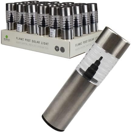 Rowan Stainless Steel Frame Post Solar Lights