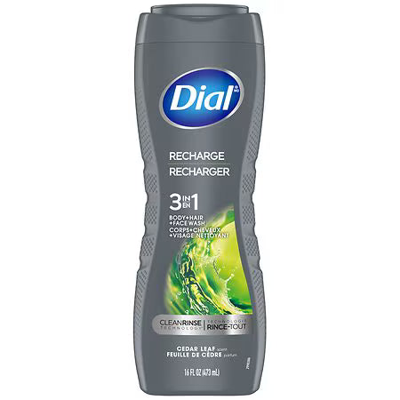 Dial Men Body Wash 3-In-1 Recharge 16oz