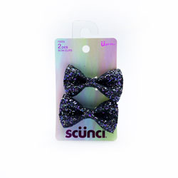 Scunci Clips Glitter Bow 2pk