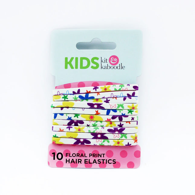 Kit & Kaboodle Hair Eastics Floral Print 10pk
