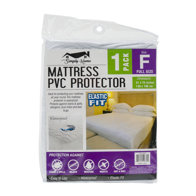 Simply Home Mattress Cover Full  Size White Fitted