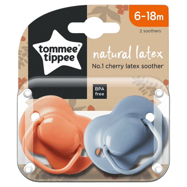 Tommee Tippee Cherry Latex Soother 6-18M 2pk