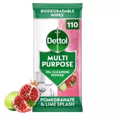 Dettol Multipurpose Wipes Pomegranate 105's