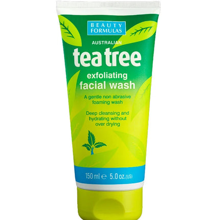 Beauty Formulas Tea Tree Exfoliating Facial Wash 150ml