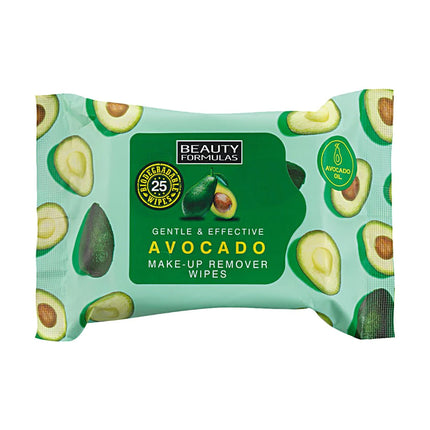 Beauty formulas Make-up Remover Wipes Avocado 25pk