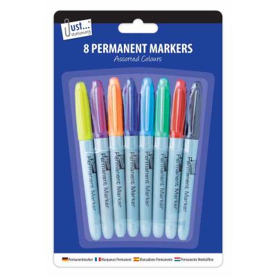 Just Stationery Permanent Markers 8pc