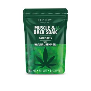 ELYSIUM SPA NAURAL HEMP OIL MUSCLE & BATH SALTS 450G