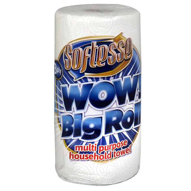 SOFTESSE WOW BIG ROLL KITCHEN ROLL 3PLY