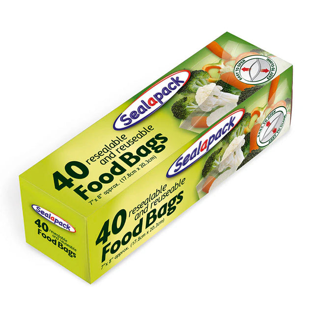 Sealapack Food Bags 40pk 7x8""