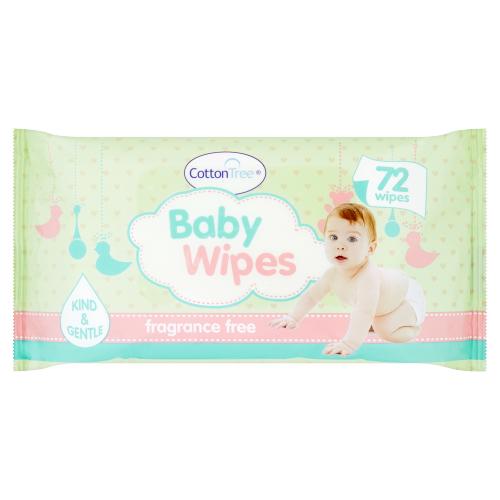 Cotton Tree Baby Wipes 72's