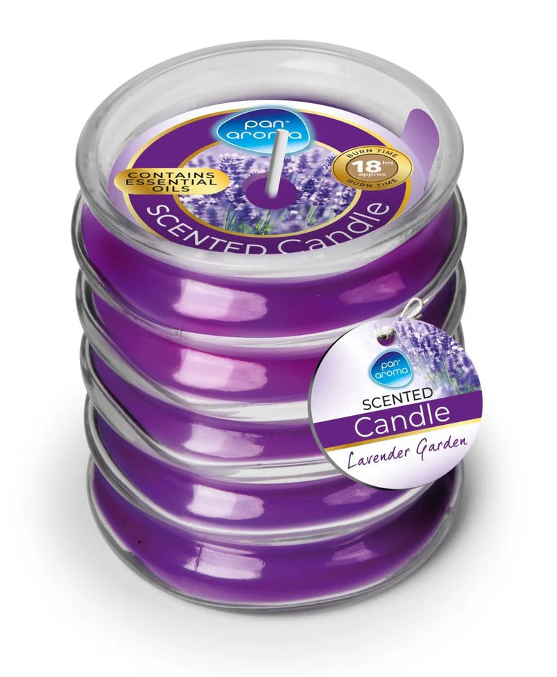 Pan Aroma Lavender Garden Ribbed Glass Candle 120g