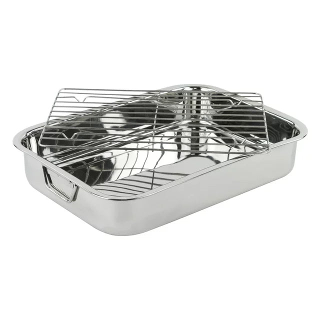 Prima Stainless Steel Roasting Tray With Tray 30cm x 23cm