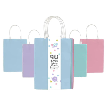 POP PASTEL PAPER PARTY TREAT BAGS 10'S
