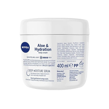 Nivea Aloe & Hydration Body Cream 400ml