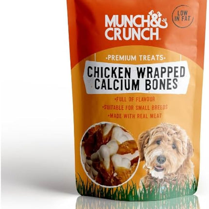 Munch & Crunch Chicken Wrapped Calcium Bones Dog Treats 70g