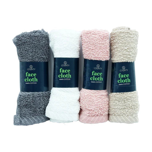 County Face Cloth Assorted Colours