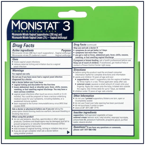 Monistat 3 Combination Pack