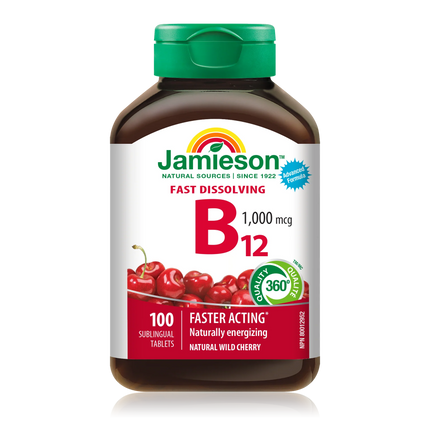 Jamieson B12 1000mcg Sublingual Tabs 100s (Single)