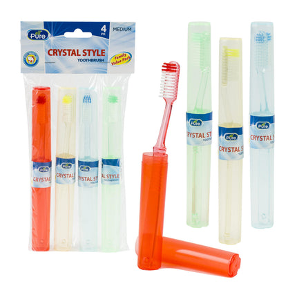 All Pure Toothbrushes in Case 4pk