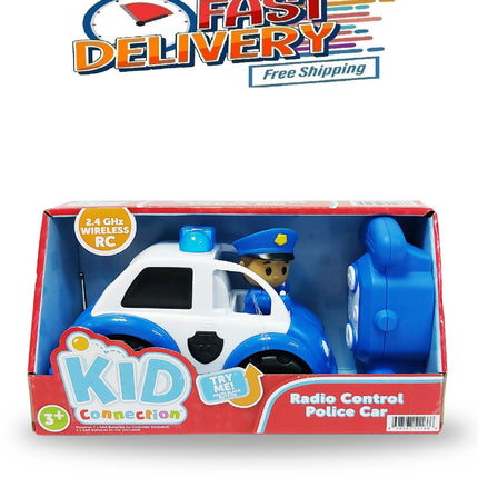 Kid Connection RC Police Car with Lights & Police Officer Figure 3+