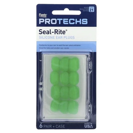 Flent Seal-Rite Silicone Ear Plugs 6 Pair