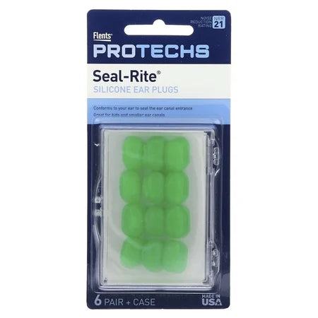 Flent Seal-Rite Silicone Ear Plugs 6 Pair