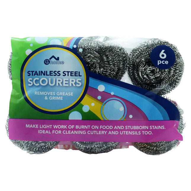 CS HOME SCOURERS STAINLESS STEEL 6'S