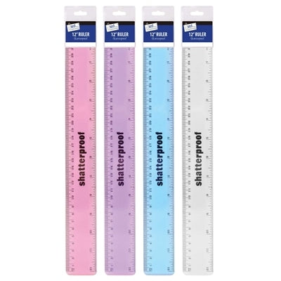 Just Stationery Shatterproof 12 Ruler"