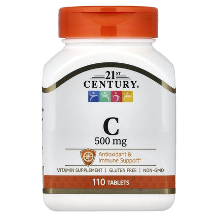 21ST Century Vitamin C 500mg  Wth Rose Hips Tabs 110's