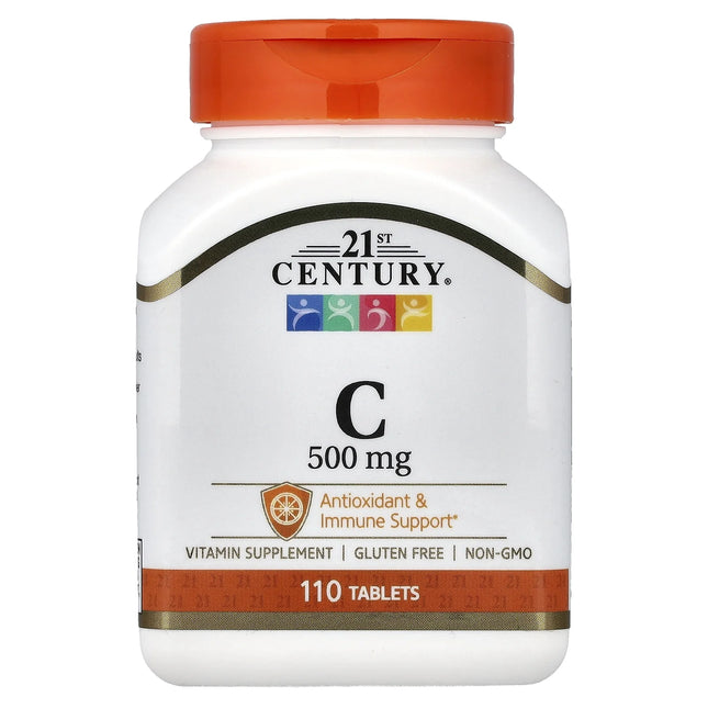 21ST Century Vitamin C 500mg  Wth Rose Hips Tabs 110's