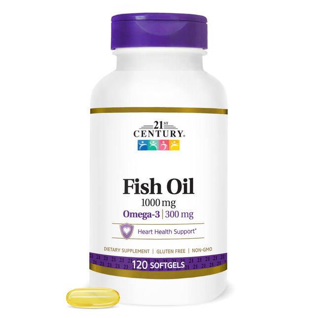 21st Century Fish Oil 1000mg Softgels 120's