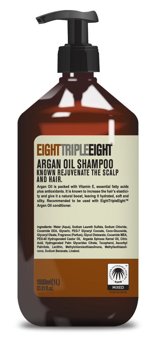 TRIPLE EIGHT SHAMPOO ARGAN OIL 1 LITRE