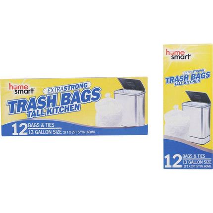 Home Smart Trash Bags 13 Gallon 12's
