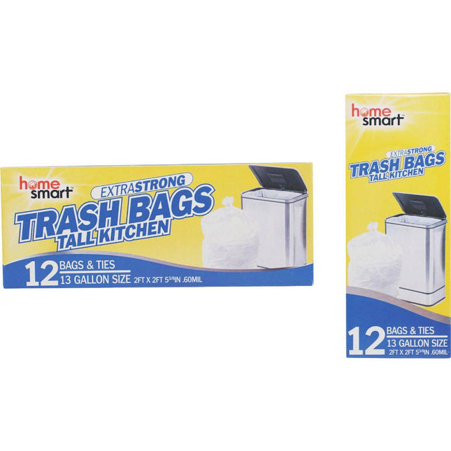 Home Smart Trash Bags 13 Gallon 12's