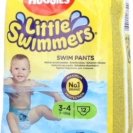 Huggies Little Swimmers Swim Pants 3-4    7-15kg  12's