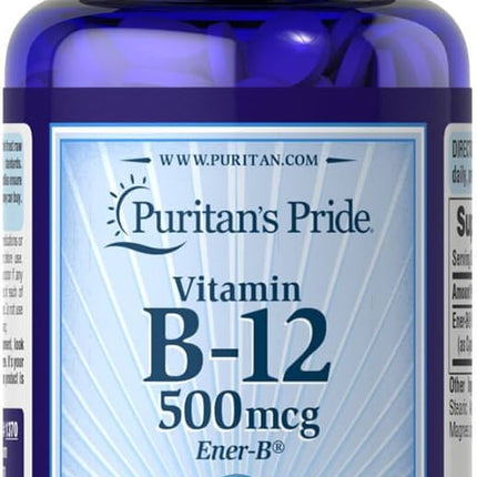 Puritan's Pride B-12 500mcg Tablets 100's