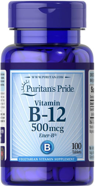 Puritan's Pride B-12 500mcg Tablets 100's