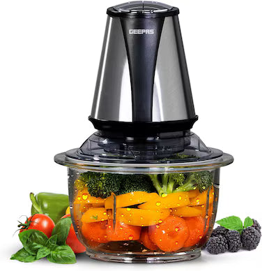 Geepas 400w Mini Food Processor & Mini Chopper 1.2L