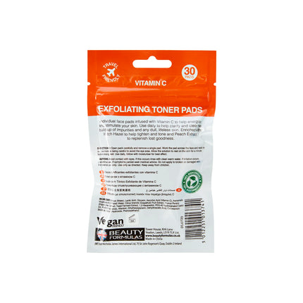 Beauty Formulas Vitamin C Exfoliating Toner Pads 30's