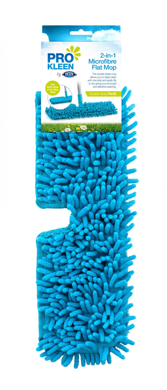 Dlux Pro Kleen 2-In-1 Microfibre Flat Mop Refill Chenille