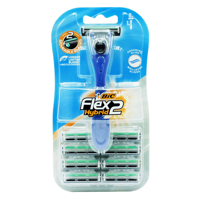 Bic Flex 2 Hybrid Razor + 8 Blades