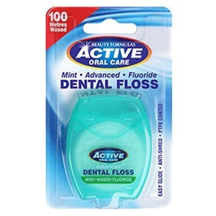 Beauty Formulas Active Adv Mint Waxed Fluoride 100m
